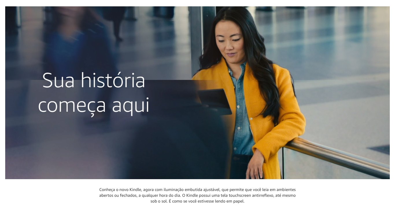 Kindle 10ª Geração Branco Luz Integrada Wi-Fi 8GB - AO0773